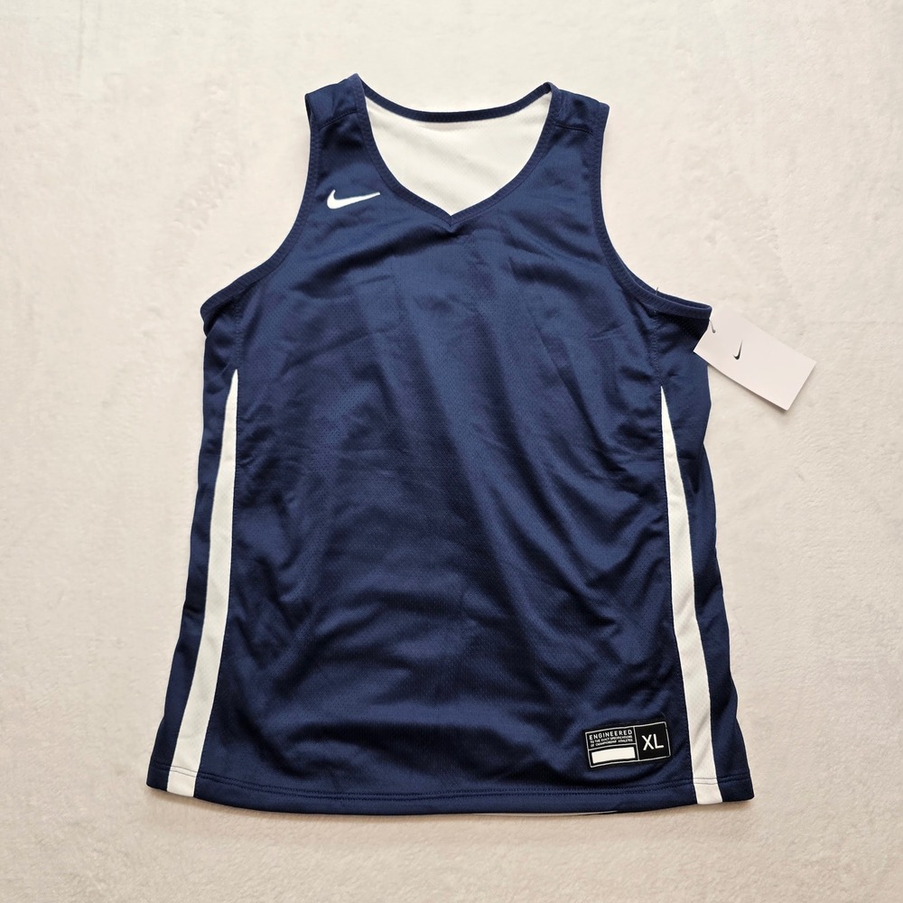 Nike Reversible Basketball Jersey White‎ Blue Youth XL Athletic